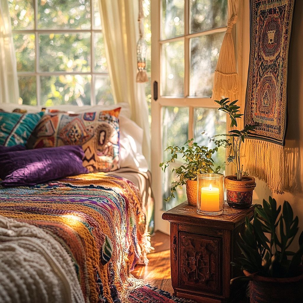 colorful boho bedroom ideas1