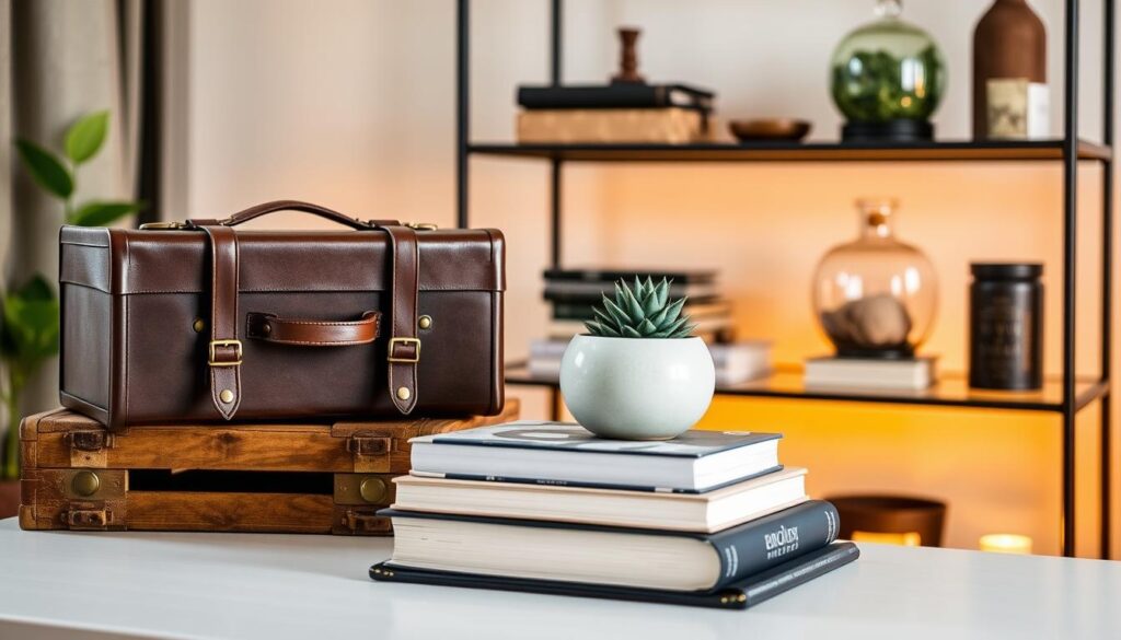 Functional decor items as nightstand alternatives