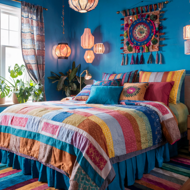 colorful boho bedroom extreme